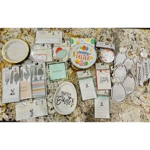 Easter Party Bundle - Invites, Plates, Napkins, Placeholders, Napkin Rings‎